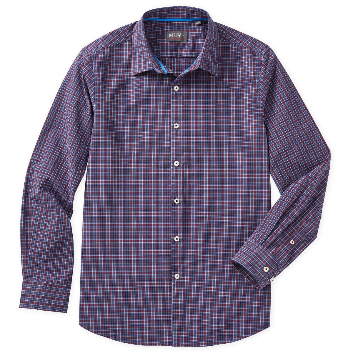 Amherst Men’s Long Sleeve Blue/Red Plaid Shirt