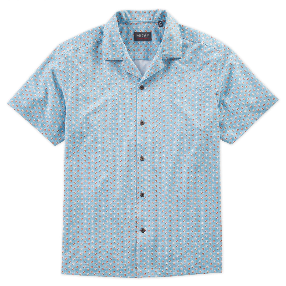 Kiawah Men&#39;s Short Sleeve Blue Print Shirt