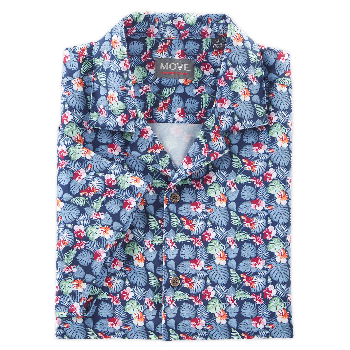 Lido Men&#39;s Short Sleeve Navy Print Shirt